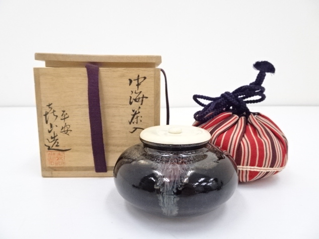 道具 ] - 道具 京焼 万代喜山造 中海茶入（共箱） □z | ネット